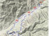Mapa del recorrido de la III Marcha senderista del Cerezo en Flor
